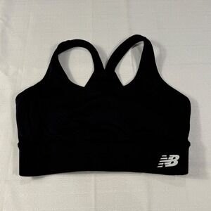 New‎ Balance Women's Black Sports Bra Athletic Workout Top Activewear Running